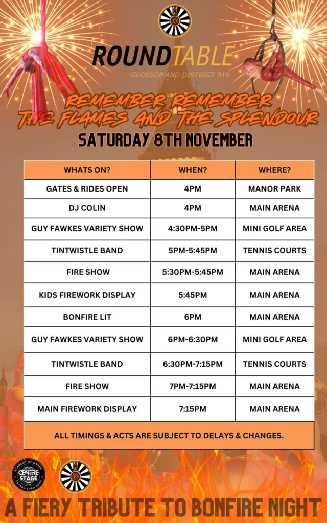 Glossop Bonfire Poster 2025